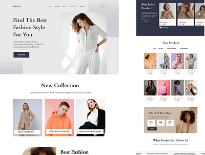 Fashion Company E-commerce website clothes design fashion online shop store web web design website