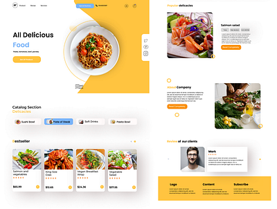 E-commerce food website design e commerce food online shop webdesign
