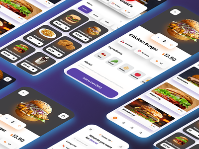 Food Delivery App design e commerce fast food food food ordering app online shop ordering app ui