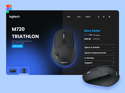 Logitech M720 Triathlon Checkout Page Design design e commerce online shop ui