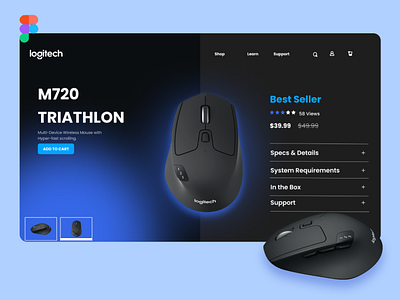 Logitech M720 Triathlon Checkout Page Design