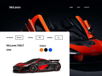 Car Home Page Design