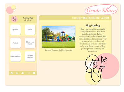 Grade Share: Assessments Made Easy - Concept concept cross platform design education illustration platform ui ux web app