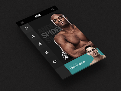 UFC Skill Breakdown App app application fighter flat mma mobile perspective spider ufc ui