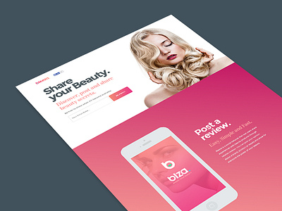 Bleeza Landing Page