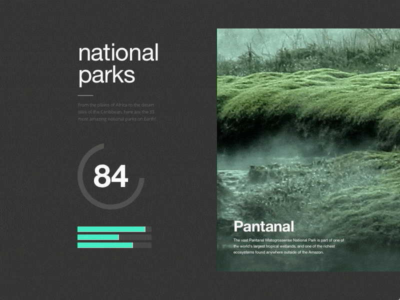 National Parks animate dashboard design gifs graphics information interaction principle visual data