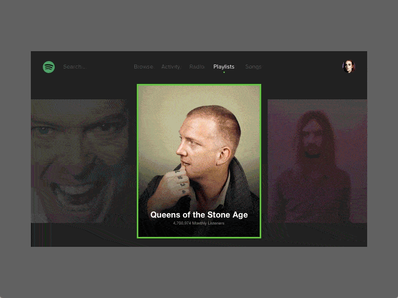Spotify TV Interface