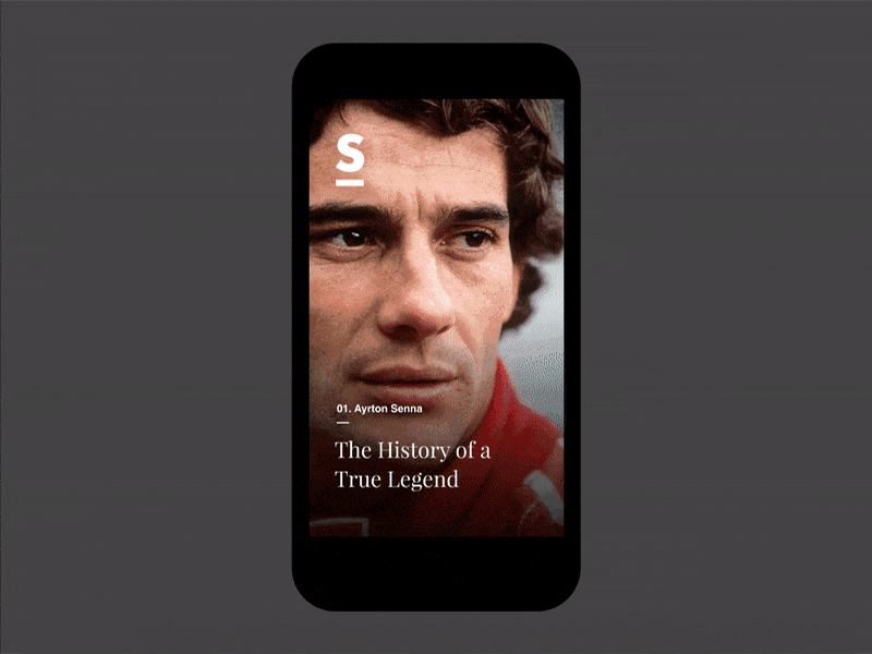 Ayrton Senna app brazil f1 gif interaction mobile principle responsive senna