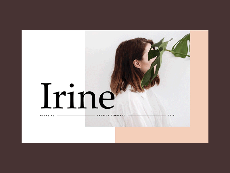 Irine Mag design hero interaction interface principle templates type