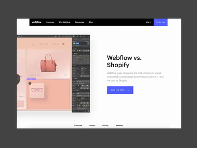 Webflow vs. Shopify design ecommerce webflow