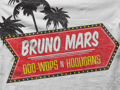 Bruno Mars apparel design bruno mars kyle anthony vegas signage