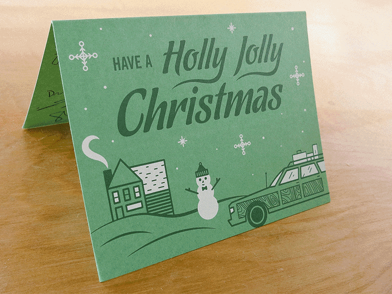 Holly Jolly Christmas [gif] card christmas print