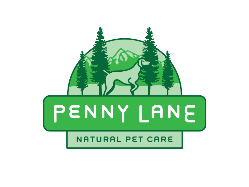 Penny Lane branding california dog green identity kyle miller creative logo mountains natural organic pet care usa