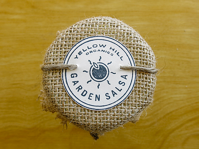 Salsa Packaging food icon illustration label lines logo organic packaging sun type