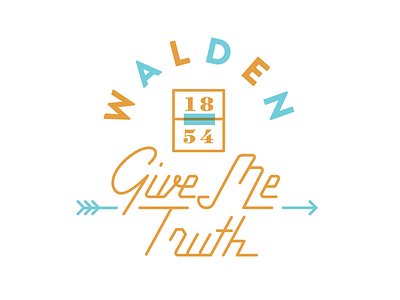 Give Me Truth - Walden arrow book illustration lock up numerals typography