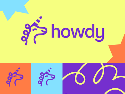 Howdy b2b brand agency brand designer brand guide brand guidelines brand identity consumer crypto horse logo modern modern logo startup tech vibrant colors