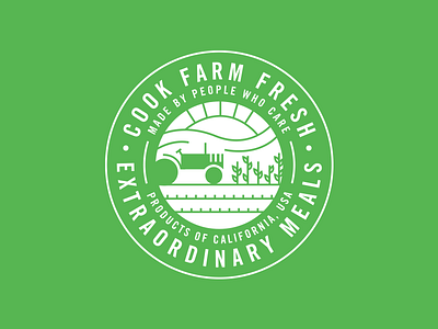 Farm Fresh Badge badge california cooking farm fields icon organic seal sun usa