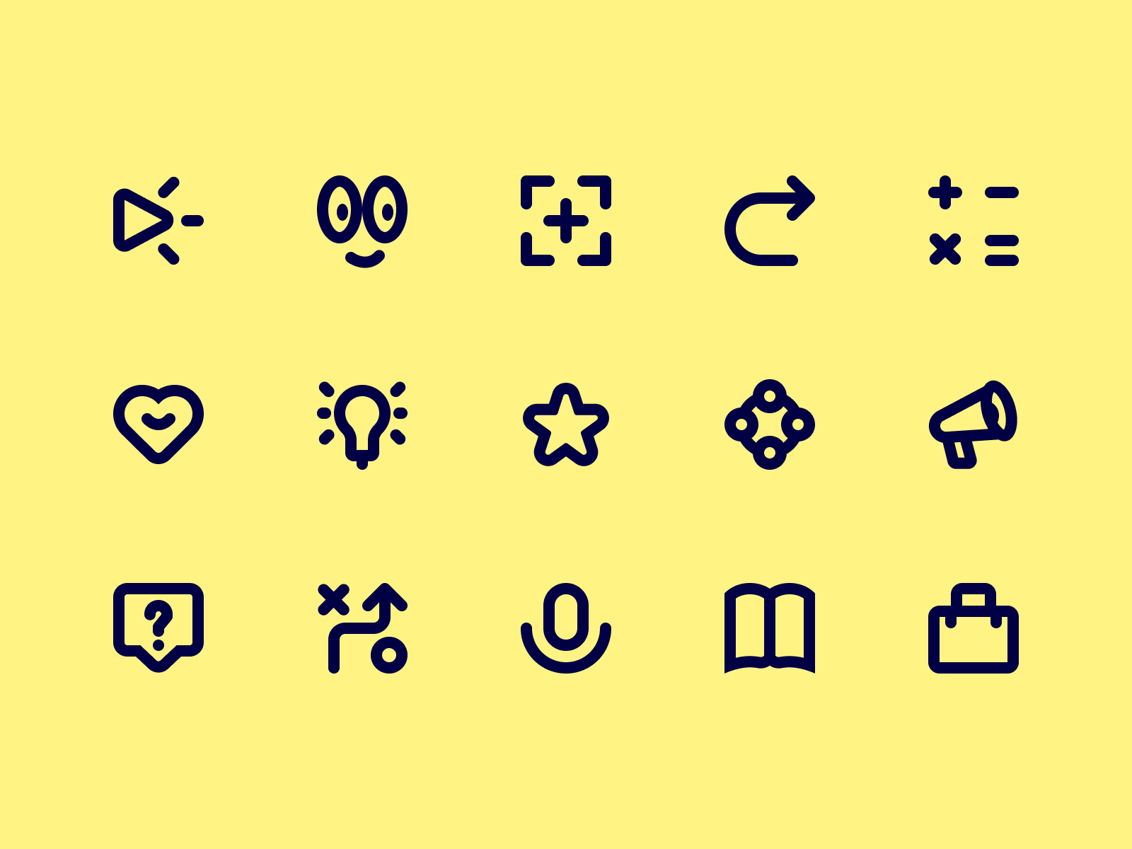 Simplistic Nav Icons by Kyle Anthony Miller for Brass Hands on Dribbble