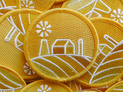 Embroidered Patch badge california embroidered patch farm golden seal sun sun basket