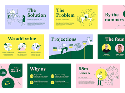 Pitch Deck brand brand design brand identity collateral colorful deck design icon illustration marketing modern pitch pitch deck pitch works power point ppt sales sales deck ui vector