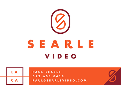 Searle Video angeles branding design film letter logo los mark s tech video
