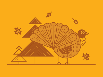 Turkey fall holiday leaves thanksgiving tree turkey