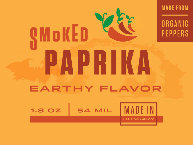 Smoked Paprika Label by Kyle Anthony Miller on Dribbble