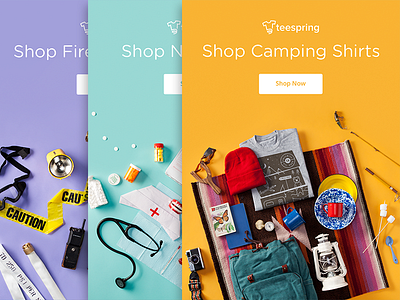 Category Emails apparel branding campaign camping email illustration marketing organized neatly photography playful