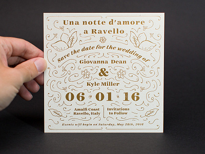 Letterpress Gold Foil