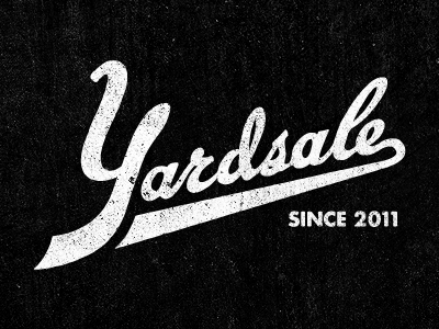 Yardsale Logo black identity logo vintage white