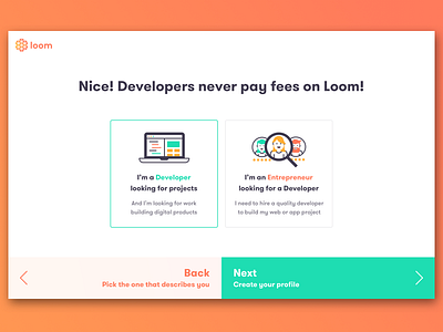 Loom Onboarding Flow brand identity branding illustration onboarding sign up sign up flow ui ux