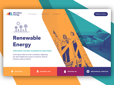 Renewable Energy brand illustration landing page logo start up ui ux web design website
