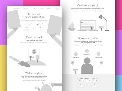 Wireframe Landing Page