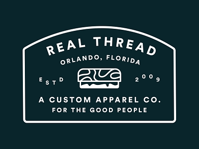 Real Thread Badge 2 badge brand brand identity branding icon identity illustrator print