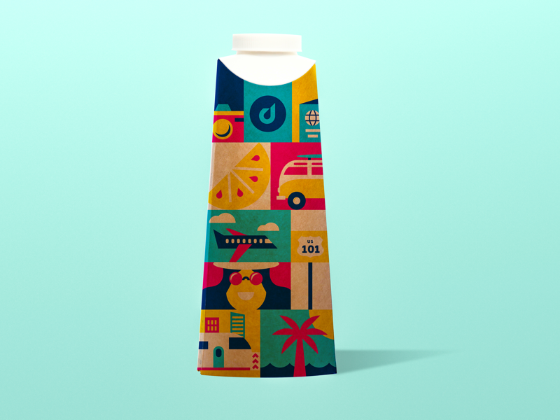Water Bottle Design sf illustration bottle water identity design packaging
