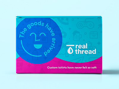 Real Thread Packaging box brand branding packaging pattern printing startup swag tshirts