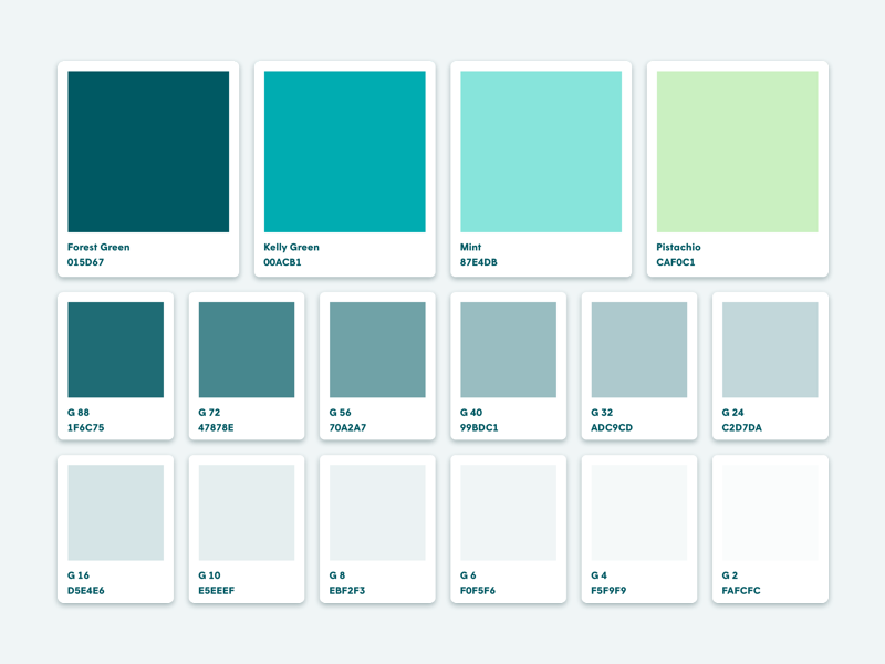 Mint Green Color Palette - Mint Green Color Schemes