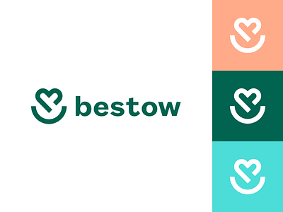 Bestow Logo brand brand guide brand identity heart icon life life insurance line art logo