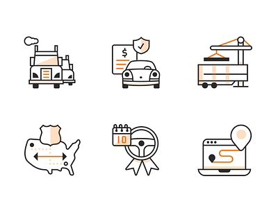 Auto Transport Icons