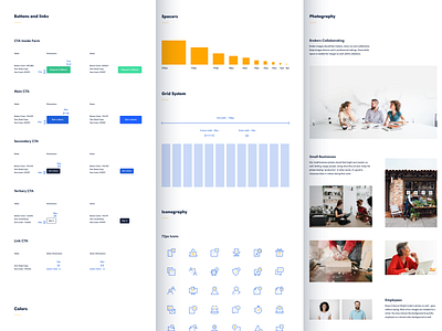 Ease Style Guide brand brand identity branding brokers buttons grid health icon icons landing page modern photos tech typography ui website