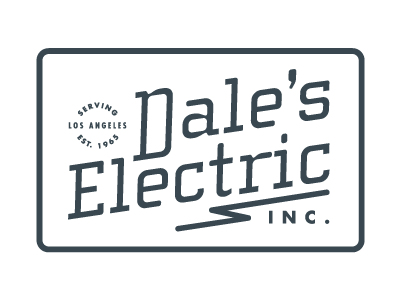 Dale's Electric Inc. branding electric logo los angeles type typography