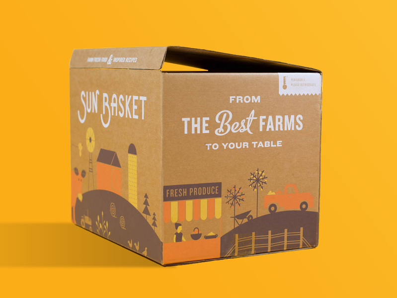 Sun Basket Packaging by Kyle Anthony Miller for Brass Hands on Dribbble