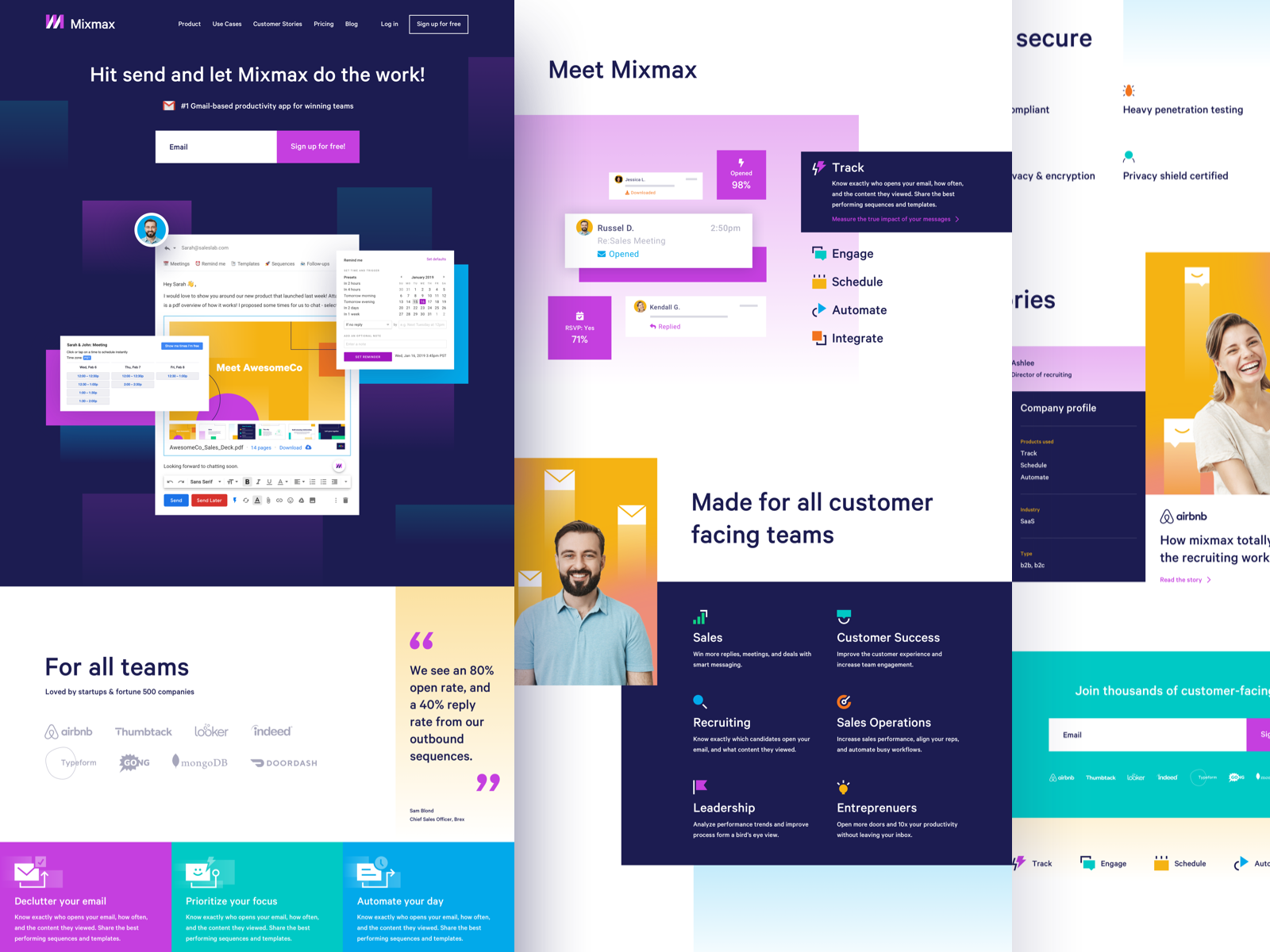 Mixmax Homepage By Kyle Anthony Miller For Brass Hands On Dribbble