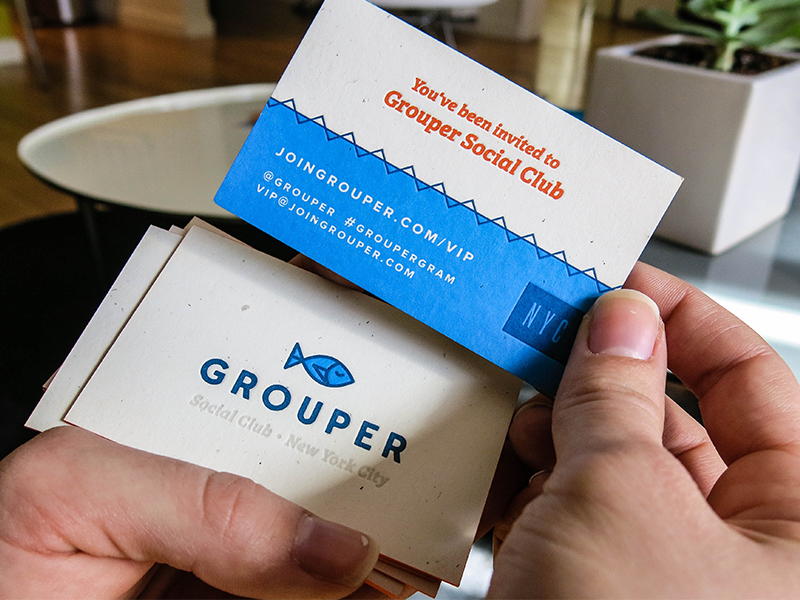 Grouper Business Card mamas sauce edge painting grouper sf printing business cards la social club paper business cards french paper nyc new york city letterpress