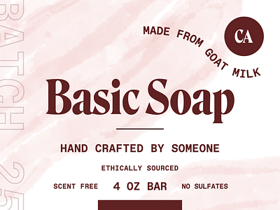 Basic Soap brand brand and identity brand identity branding california handmade identity illustration label packaging packaging label paper product soap textures typography