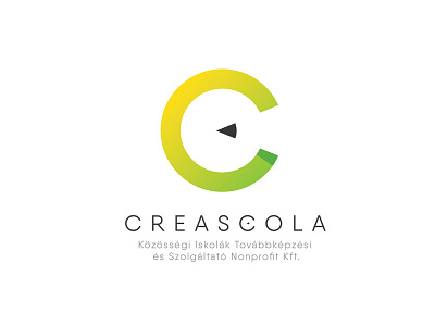 Creascola Logo c creative design education gradient logo logo design pen pencil school