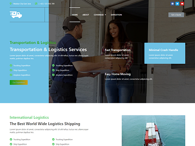 WordPress Logistics Website design graphic design uiux website design wordpress