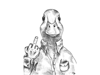 Duck you art artwork character digitalart drawing drawingart duck ducks illustration procreate procreate art satire sketch