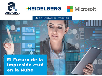 Webinar promo para Microsoft, Heidelberg y ANIDIGRAF. advertising design email design graphic design social media webinar
