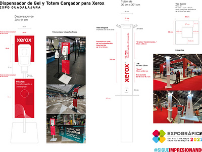 Dispensador de Gel y Totem Cargador para Xerox branding